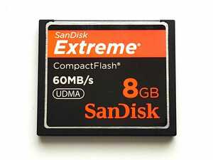 ☆美品☆ CFカード 8GB 400x サンディスク エクストリー厶 SanDisk Extreme コンパクトフラッシュ CompactFlash Card