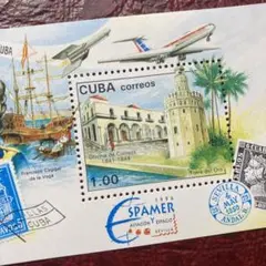 52059セール現品限り　外国切手未使用　キューバ発行切手展小型シート