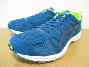 送料無料 美品 asics アシックス TJR291 TARTHERZEAL6 ターサージール6 ランニングシューズ ディープアクア 25.5cm