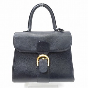 #anb デルボー DELVAUX ハンドバッグ ブリヨン 紺色 ネイビー ゴールド レザー レディース [765570]