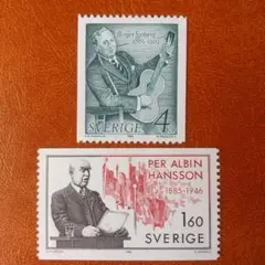 スウェーデン 人物 著名人 1985年 切手 未使用 外国切手 海外切手