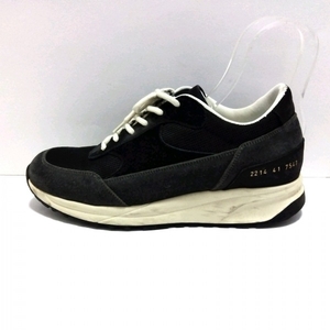 コモンプロジェクト COMMON PROJECT スニーカー 41 - 化学繊維×スエード×ヌバック 黒×ダークグレー メンズ 靴