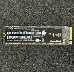 WD BLACK SN750 SSD 250GB WDS250G3X0C-00SJG0 M.2 NVMe PCIe 2280 ((動作品・1枚限定！)) 
