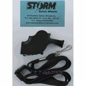 M439☆新品ストーム セーフティー ホイッスル Storm Safety Whistle (ブラック)