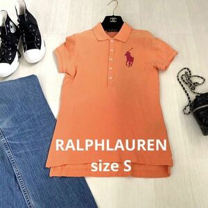 RALPHLAUREN オレンジビックポニーポロシャツ　size s