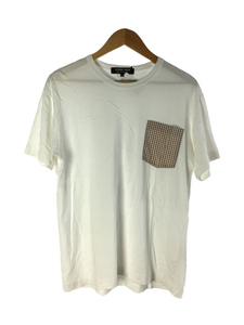 COMME des GARCONS HOMME DEUX◆Tシャツ/M/コットン/WHT/ポケT/DK-T013/