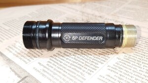 【中古】SUREFIRE 6PD SF 6P DEFENDER刻印　 2セル6V純正ボディ BK 旧ロゴ シュアファイア