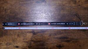 JAPAN AIRLINES ネックストラップ 黒色（非売品）羽田空港格納庫見学参加者配布物 日本航空スカイミュージアム