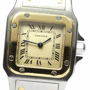 ジャンク カルティエ CARTIER W20012C4 サントスガルベ SM K18YGコンビ クォーツ レディース _802363