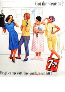 ●270F　1958年のレトロ広告　セブンアップ　7UP