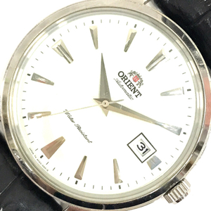 オリエント デイト オートマチック 腕時計 ラウンドフェイス 稼働品 社外ベルト 純正尾錠 QR044-26