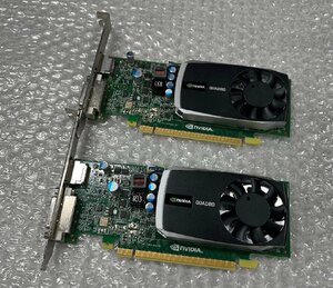 ■送料無料 ２枚セット NVIDIA Quadro 600 グラフィックボード DVI-I×1 DisplayPort×1 PCI-Express x16 バス対応　