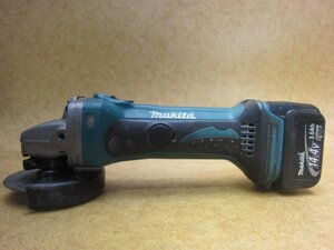 makita マキタ 100mm充電式ディスクグラインダ GA400D 14.4V コードレス 砥石寸法 100×4×15mm バッテリ BL1430付 電動工具 研削 研磨