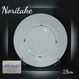 石め④)まとめて20枚 ノリタケ Noritake プレート ボーンチャイナ ホワイト　白 大皿 丸皿 28cm ゴールド 飲食店　業務用 220426