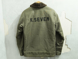 希少 TENDERLOIN T-1 K-SEVEN デッキジャケット プリント N-1 オリーブ S テンダーロイン KSEVEN