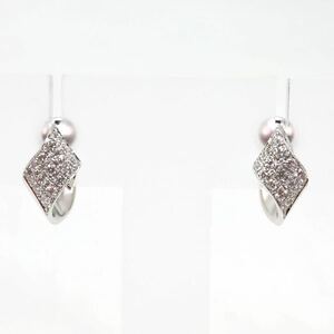 美品!!保証書付き!!＊POLA jewelry(ポーラ)K18WG/K14WG天然ダイヤモンドイヤリング＊a 4.9g 0.44ct diamond ジュエリー earring EE0/EE4