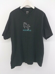 ◇ X-girl エックスガール プリント 五分袖 Tシャツ カットソー サイズ1 ブラック レディース P