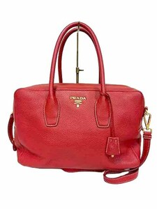 【中古】PRADA プラダ　 バッグ ハンドバッグ レディース BL0816 ROSSO レッド レザー