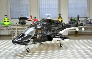 ☆スーパースケール☆☆ Airwolf Super scale 600size☆別にT-REX機体用意して搭載するタイプ☆電飾装備のコックピット付☆