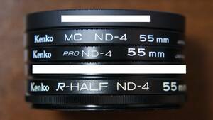 [55mm] Kenko (MC PRO) ND 4 R-HALF ND等 減光フィルター 480円/枚