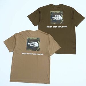 STG7767 ノースフェイス/THE NORTH FACE/2点セット/Tシャツ/半袖/メンズM/スクエアロゴ/ベージュ系/カーキ系/カットソー/NT32357