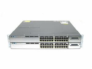 ◎CISCO Catalyst 3750Xシリーズスイッチ WS-C3750X-24T-S×2台セット 初期化済み