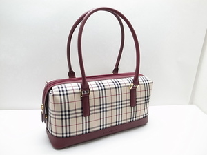 極美品☆【BURBERRY】バーバリー ノバ チェック トートバッグ ミニボストン型