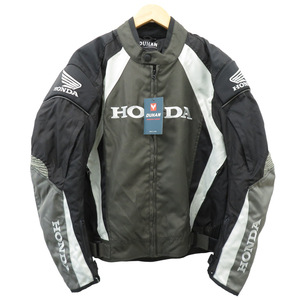 【美品】DUHAN ドゥーハン ライディングジャケット ×HONDA グレー系 L [240001868411] バイクウェア メンズ