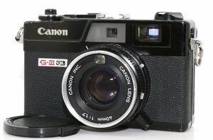 良品 希少なブラックペイント Canon Canonet QL17 GⅢ GIII G3 ブラック 40mm f1.7 レンジファインダー コンパクトフィルムカメラ 745556