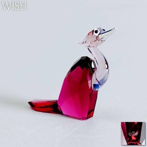 【真作】【WISH】スワロフスキー Swarovski「ブロードウェイの鳥 ジンジャー」クリスタルガラス 40g ◆鳥像逸品　 #24016026