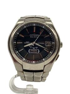 CITIZEN◆ソーラー腕時計/アナログ/-/BLK/SLV/H106-T010407