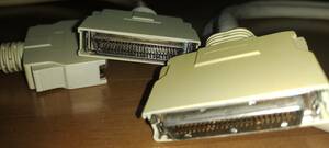 SCSIケーブル ピンタイプハーフ 50pin オス 60cmと1mの合計2本セット