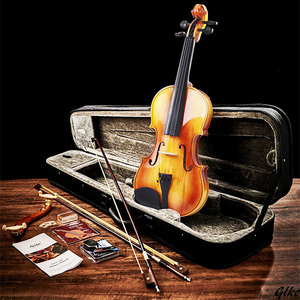 バイオリン 初心者セット 艶消し 指板マークチューナー 予備弦セット付き