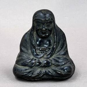 （好日）うぶだし　時代　唐銅　達磨太師像　置物　縁起物　アンティーク　コレクション