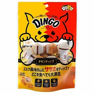 ディンゴ (Dingo) 犬 おやつ ミート・イン・ザ・ミドル チキンディップ ミルク風味 8本入 牛皮の内側にササミが巻き込みさらに外側にもチ