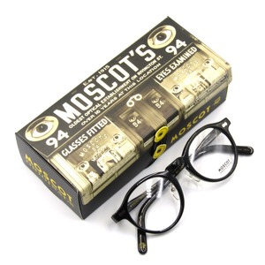 未使用 MOSCOT モスコット メガネフレーム MILTZEN 46 MP ミルゼン ミルツェン ボストン 中国製 クリングス ブラック 黒 50017557