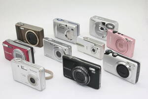 Y1026 富士フィルム Fujifilm Finepix キャノン Canon IXY リコー Ricoh Caplio 等 コンパクトデジタルカメラ10台セット ジャンク