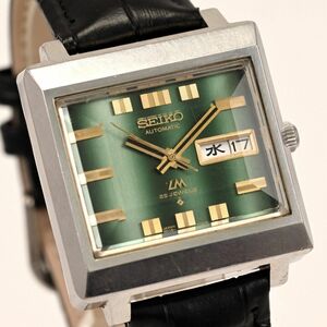 ヴィンテージ SEIKOセイコー LORDMATICロードマチック 自動巻AUTOMATIC 25石 Day/Date Green TV Screen Dial Ref.5606-5080 $TK43-143-1