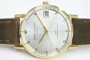 数少ないモデル☆１９６０年代製OLYMPIA　CALENDER　ORIENT　SPECIAL　19石　手巻紳士腕時計　　デッドストック品