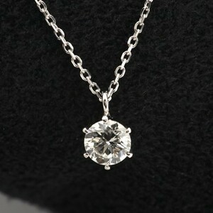 ダイヤモンド 一粒 ネックレス プラチナ 0.2カラット 鑑定書付 0.257ct Fカラー VVS2クラス 3EXカット H&C CGL