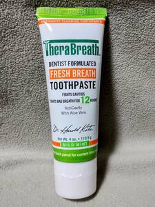 ■送料無料■セラブレス トゥースペースト マイルドミント 113.5g TheraBreath Dentist Formulated Fluoride Free Toothpaste