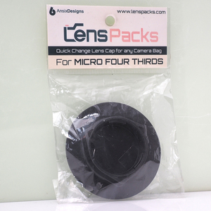 LensPacks ベルクロ固定式レンズリアキャップ レンズホルダー Micro Four Thirds MOUNT マイクロフォーサーズ マウント用 ブラック 未使用