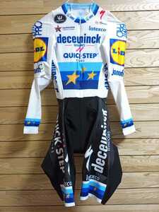 支給品　ヨーロッパチャンピオン　TTスーツ　　レムコ　Deceuninck Quick Step クイックステップ　自転車　ロードバイク　サイクルジャージ