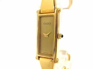 1円 ■稼働品■ GUCCI グッチ 1500 クオーツ 腕時計 ウォッチ レディース ゴールド系 DA6860