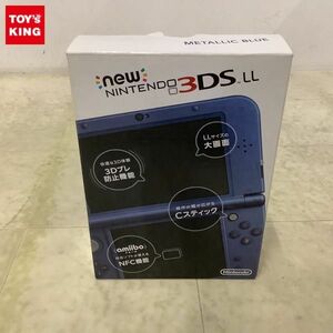 1円〜 動作確認/初期化済 newニンテンドー 3DS LL 本体 RED-001 メタリックブルー