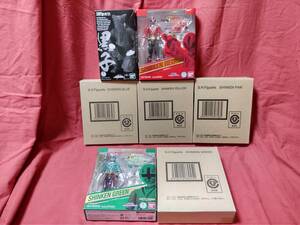 送料無料・未開封・初回特典付★S.H.Figuarts侍戦隊シンケンジャー５体セット&黒子 #シンケンレッド #ブルー #イエロー #ピンク #グリーン