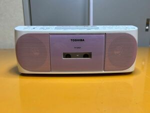 東芝 CDラジオカセットレコーダー TY-CDS7 ピンク (Y05-25)