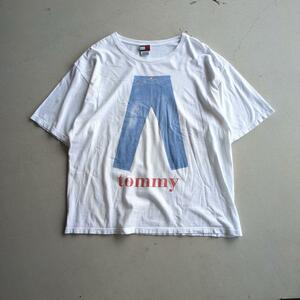 90s Tommy Jeans アメリカ製 ヴィンテージTシャツ 両面プリント vintage T Shirt 80s 00s Y2K Made In USA 