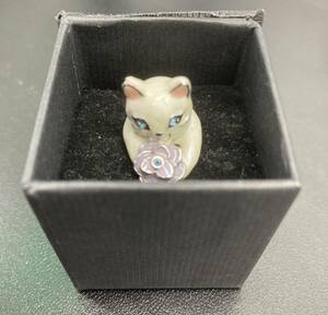 ANNASUI　アナスイ 指輪 白猫　◆売上No2113