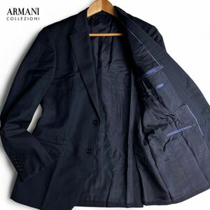 希少G LINE! ●アルマーニコレツィオーニ ARMANI COLLEZIONI テーラードジャケット シングル ビジネス ダークネイビー 38 M